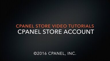 cPanel Store Tutorials - Your cPanel Store Account