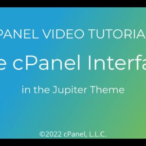 cPanel Tutorials: The cPanel Interface - Jupiter