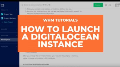 WHM Tutorials - How to Launch a DigitalOcean Instance